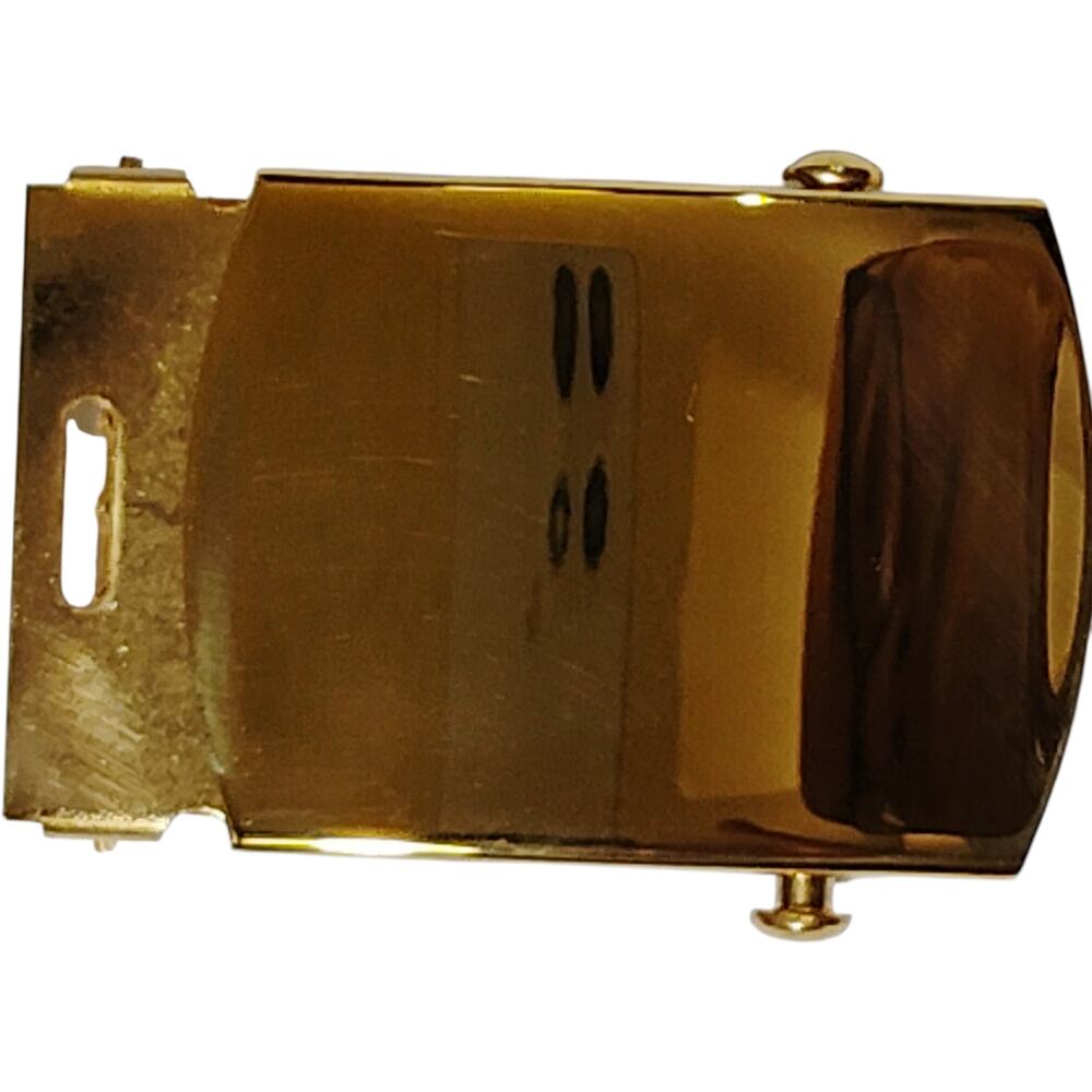 2012 Belt Buckle – 1-5/16" Gold-Plated Brass, Fits 1¼" Web Belts, Stamped US CE